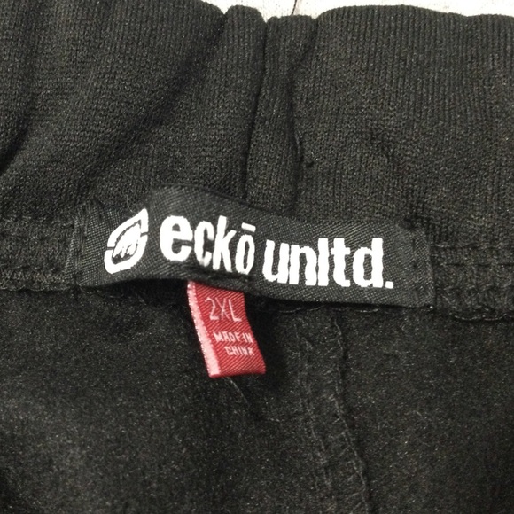 Ecko Unlimited Black w/ White Camo Sweatpants Size XXL EO31G624 - Picture 6 of 10